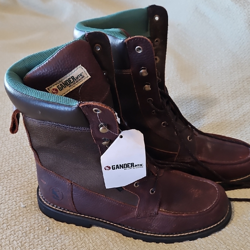 Gander Mountain Men's Brown Leather Hunting Boots 13 NWT